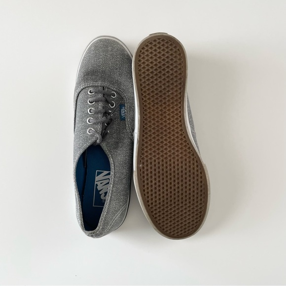 Vans Off the Wall Herringbone Low Top Grey Sneakers - 7.5 - Picture 8 of 9